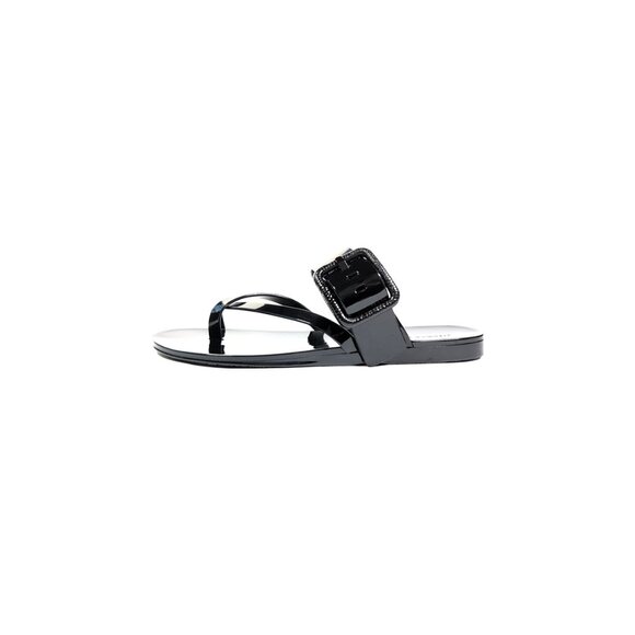Veronica Beard Sandals Black Slide Jelly Salva Flats Womens Size 7 - Picture 1 of 9